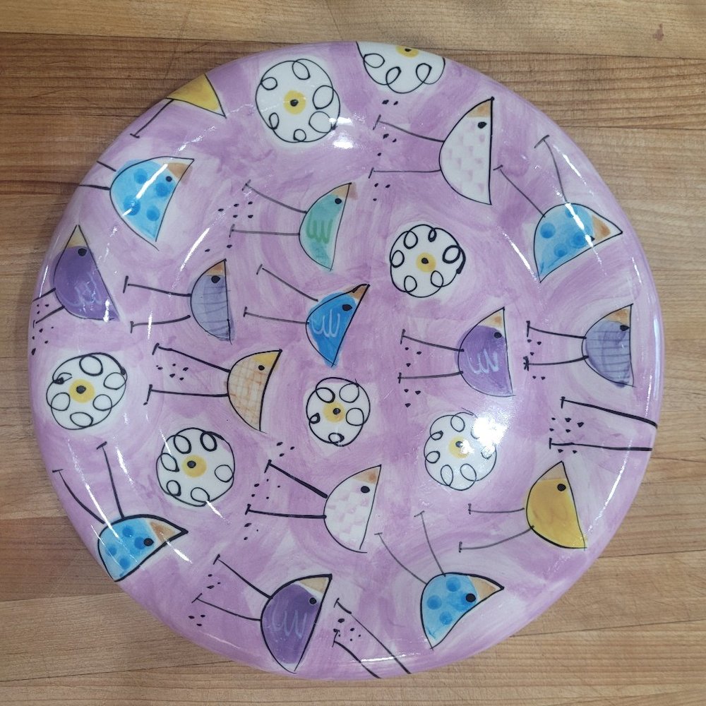 Wendover Lane Designed by Sally Noll Lavender Bird 8” Salad Plate